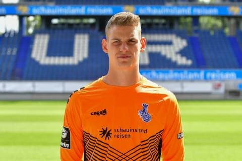 GER, offizieller Fototermin Porträttermin Portraettermin MSV Duisburg Spieler Keeper Jonas Brendiek; MSV Duisburg; 3. Liga - DFB, Porträttermin 2019 2020 quer, Querformat
