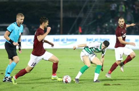 Sarajevo hosted Celtic in the first match of the first qualifying round of the Champions League 09.07.2019., Asim Ferhatovic Hase Stadium, Sarajevo, Bosnia and Herzegovina - The first match of the first qualifying round of the UEFA Champions League, FC Sarajevo - FC Celtic. Amar Rahmanovic, Michael Johnston  ArminxDurgut PIXSELL