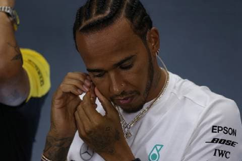 Photo4 LaPresse 11 07 2019 Silverstone, England Grand Prix Formula One England 2019 In the pic: Official Fia press conference, PK, Pressekonferenz Lewis Hamilton (GBR) Mercedes AMG F1 W10 EQ Power  Copyright: xPhoto4 LaPressex