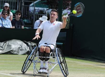 Tennis - 2019 Wimbledon Championships - Week Two, Thursday (Day Ten) Men s Wheelchair Singles, Shingo Kunleda (JPN) v Gordon Reid (GBR) (USA) Gordon Reid , on Court 14 COLORSPORT ANDREW COWIE 