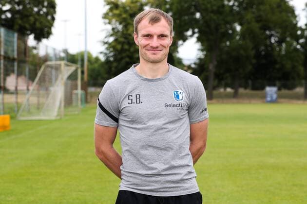 Co-Trainer Silvio Bankert (1. FC Magdeburg) - 3. Liga PortraÌˆttermin 2019 2020 offizieller Fototermin 1. FC Magdeburg auf dem Trainingsplatz an der MDCC Arena in Magdeburg - Porträt, Portrait,Deutschland, Fussball, Mann, Maenner,GER,11.07.2019