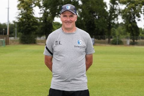 Athletiktrainer Dirk Keller (1. FC Magdeburg) - 3. Liga PortraÌˆttermin 2019 2020 offizieller Fototermin 1. FC Magdeburg auf dem Trainingsplatz an der MDCC Arena in Magdeburg - Porträt, Portrait,Deutschland, Fussball, Mann, Maenner,GER,11.07.2019