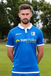 Dustin Bomheuer (1. FC Magdeburg) - 3. Liga PortraÌˆttermin 2019 2020 offizieller Fototermin 1. FC Magdeburg auf dem Trainingsplatz an der MDCC Arena in Magdeburg - Porträt, Portrait,Deutschland, Fussball, Mann, Maenner,GER,11.07.2019