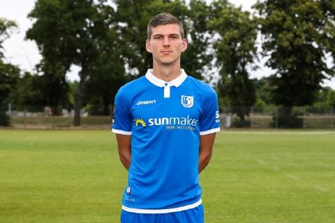 Brian Koglin (1. FC Magdeburg) - 3. Liga PortraÌˆttermin 2019 2020 offizieller Fototermin 1. FC Magdeburg auf dem Trainingsplatz an der MDCC Arena in Magdeburg - Porträt, Portrait,Deutschland, Fussball, Mann, Maenner,GER,11.07.2019