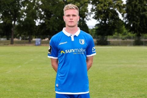 Thore Jacobsen (1. FC Magdeburg) - 3. Liga PortraÌˆttermin 2019 2020 offizieller Fototermin 1. FC Magdeburg auf dem Trainingsplatz an der MDCC Arena in Magdeburg - Porträt, Portrait,Deutschland, Fussball, Mann, Maenner,GER,11.07.2019