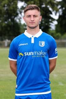 Anton Kanther (1. FC Magdeburg) - 3. Liga PortraÌˆttermin 2019 2020 offizieller Fototermin 1. FC Magdeburg auf dem Trainingsplatz an der MDCC Arena in Magdeburg - Porträt, Portrait,Deutschland, Fussball, Mann, Maenner,GER,11.07.2019