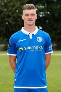Philipp Harant (1. FC Magdeburg) - 3. Liga PortraÌˆttermin 2019 2020 offizieller Fototermin 1. FC Magdeburg auf dem Trainingsplatz an der MDCC Arena in Magdeburg - Porträt, Portrait,Deutschland, Fussball, Mann, Maenner,GER,11.07.2019