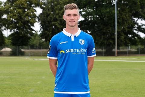 Philipp Harant (1. FC Magdeburg) - 3. Liga PortraÌˆttermin 2019 2020 offizieller Fototermin 1. FC Magdeburg auf dem Trainingsplatz an der MDCC Arena in Magdeburg - Porträt, Portrait,Deutschland, Fussball, Mann, Maenner,GER,11.07.2019