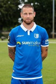 Timo Perthel (1. FC Magdeburg) - 3. Liga PortraÌˆttermin 2019 2020 offizieller Fototermin 1. FC Magdeburg auf dem Trainingsplatz an der MDCC Arena in Magdeburg - Porträt, Portrait,Deutschland, Fussball, Mann, Maenner,GER,11.07.2019