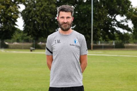 Physiotherapeut Tino Meyer (1. FC Magdeburg) - 3. Liga PortraÌˆttermin 2019 2020 offizieller Fototermin 1. FC Magdeburg auf dem Trainingsplatz an der MDCC Arena in Magdeburg - Porträt, Portrait,Deutschland, Fussball, Mann, Maenner,GER,11.07.2019