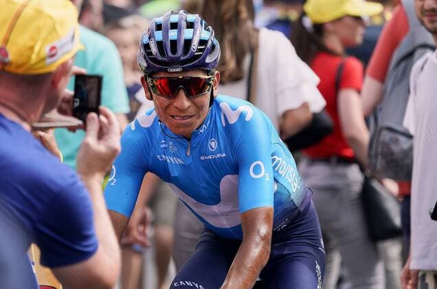 1. etape Bruxelles-Bruxelles Nairo Quintana Movistar Team efter 1. etape Bruxelles-Bruxelles 194,5 km Tour De France 2019 Bruxelles lordag den 6. juli 2019. Belgien 