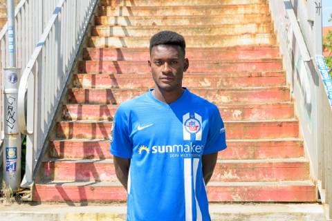 Merveille Biankadi; FC Hansa Rostock; 3. Bundesliga, Portraettermin 2019 2020, 11.07.2019 FC Hansa Rostock, 3. Liga, Portraettermin 2019 2020, 11.07.2019 Rostock Copyright: xEIBNERx EP_eer