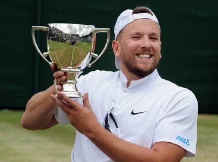 Tennis - 2019 Wimbledon Championships - Week Two, Saturday (Day Twelve) Men s Final of the Quad Wheelchair singles Dylan Alcot (AUS) v Andy Lapthorne (GBR) Dylan Alcot, with the trophy on Court 12. COLORSPORT ANDREW COWIE 