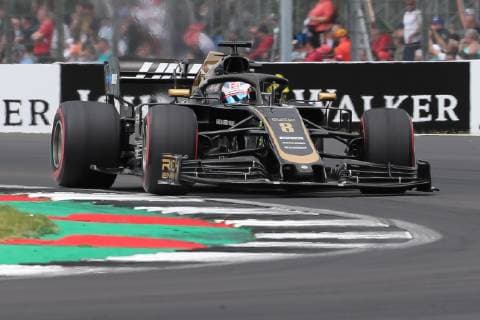 13th July 2019, Silverstone Circuit. Northampton, England; FIA Formula 1 Grand Prix of Britain, Qualification Day; Romain Grosjean driving his Rich Energy Haas F1 Team VF-19  ActionPlus12153532 TimxWilliams