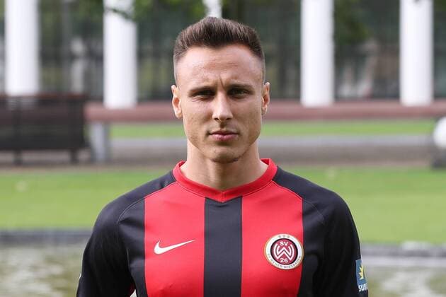 11.07.2019, xjhx, Fussball 2. Bundesliga, SV Wehen Wiesbaden - Porträttermin Fototermin 2019 2020 emspor, v.l. Dominik Franke (DFL DFB REGULATIONS PROHIBIT ANY USE OF PHOTOGRAPHS as IMAGE SEQUENCES and or QUASI-VIDEO) Wiesbaden