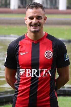 11.07.2019, xjhx, Fussball 2. Bundesliga, SV Wehen Wiesbaden - Porträttermin Fototermin 2019 2020 emspor, v.l. Sebastian Mrowca (DFL DFB REGULATIONS PROHIBIT ANY USE OF PHOTOGRAPHS as IMAGE SEQUENCES and or QUASI-VIDEO) Wiesbaden