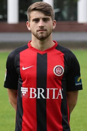 11.07.2019, xjhx, Fussball 2. Bundesliga, SV Wehen Wiesbaden - Porträttermin Fototermin 2019 2020 emspor, v.l. Giona Leibold (DFL DFB REGULATIONS PROHIBIT ANY USE OF PHOTOGRAPHS as IMAGE SEQUENCES and or QUASI-VIDEO) Wiesbaden