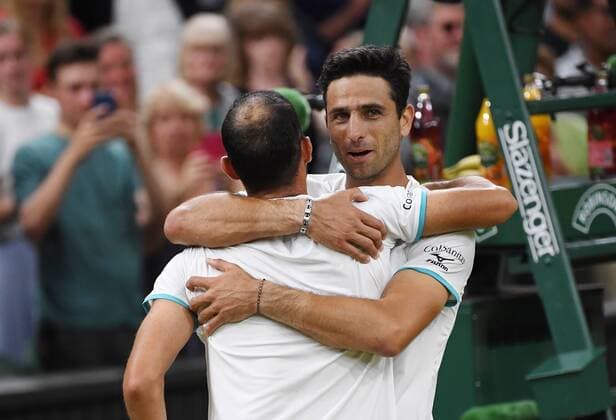 Wimbledon 2019 MennÂ s Doubles Final Juan Sebastian Cabal , Columbia and Robert Farah , Columbia