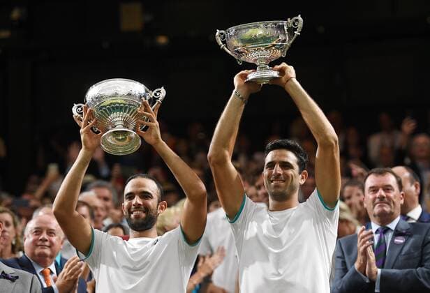 Wimbledon 2019 MennÂ s Doubles Final Juan Sebastian Cabal , Columbia and Robert Farah , Columbia