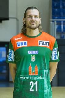 HBL, SC Magdeburg Porträttermin 2019 2020 14.07.2019, xtgx, Handball Liqui Moli Bundesliga, SC Magdeburg Fototermin emspor, v.l. Erik Schmidt Portrait, Portraet, Einzelbild GETEC Arena