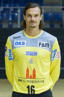 HBL, SC Magdeburg Porträttermin 2019 2020 14.07.2019, xtgx, Handball Liqui Moli Bundesliga, SC Magdeburg Fototermin emspor, v.l. Jannick Green Krejberg Portrait, Portraet, Einzelbild GETEC Arena