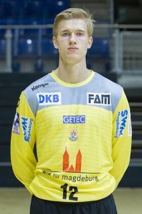 HBL, SC Magdeburg Porträttermin 2019 2020 14.07.2019, xtgx, Handball Liqui Moli Bundesliga, SC Magdeburg Fototermin emspor, v.l. Tobias Thulin Portrait, Portraet, Einzelbild GETEC Arena