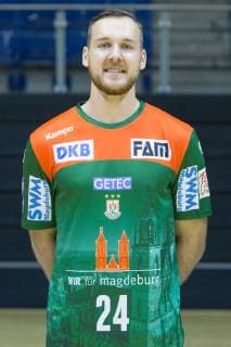 HBL, SC Magdeburg Porträttermin 2019 2020 14.07.2019, xtgx, Handball Liqui Moli Bundesliga, SC Magdeburg Fototermin emspor, v.l. Christian O Sullivan Portrait, Portraet, Einzelbild GETEC Arena
