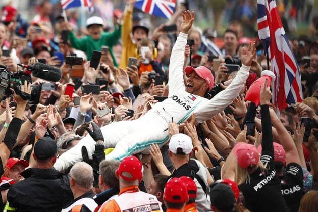 Motorsports: FIA Formula One World Championship, WM, Weltmeisterschaft 2019, Grand Prix of Great Britain, 44 Lewis Hamilton (GBR, Mercedes AMG Petronas Motorsport), Silverstone Great Britain