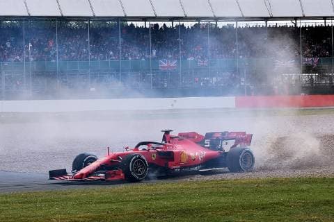 VETTEL Sebastian F1 Team Scuderia Ferrari Crash mit VERSTAPPEN Max Formel 1 GP 2019 Silverstone am 14. 07. 2019 in Silverstone