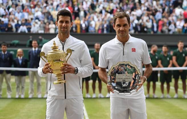 Sport Bilder des Tages Wimbledon 2019 Novak Djokovic , Serbia