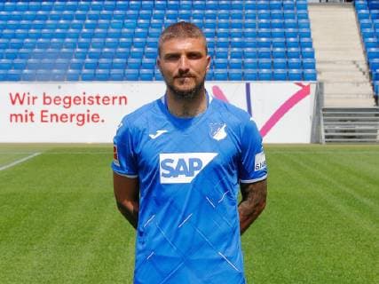 Konstantinos Stafykidis , TSG 1899 Hoffenheim . Porträttermin TSG 1899 Hoffenheim 2018-2019 . Sinsheim, GER, 15.07.2019 ,Fussball 1. Bundesliga 2019 2020 .
