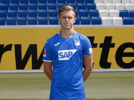 Christoph Baumgartner , TSG 1899 Hoffenheim . Porträttermin TSG 1899 Hoffenheim 2018-2019 . Sinsheim, GER, 15.07.2019 ,Fussball 1. Bundesliga 2019 2020 .