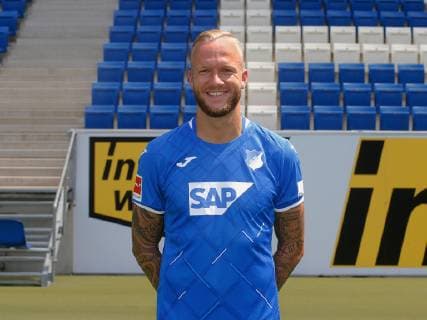 Kevin Vogt , TSG 1899 Hoffenheim . Porträttermin TSG 1899 Hoffenheim 2018-2019 . Sinsheim, GER, 15.07.2019 ,Fussball 1. Bundesliga 2019 2020 .