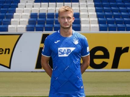 Stefan Posch , TSG 1899 Hoffenheim . Porträttermin TSG 1899 Hoffenheim 2018-2019 . Sinsheim, GER, 15.07.2019 ,Fussball 1. Bundesliga 2019 2020 .