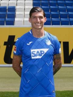Steven Zuber , TSG 1899 Hoffenheim . Porträttermin TSG 1899 Hoffenheim 2018-2019 . Sinsheim, GER, 15.07.2019 ,Fussball 1. Bundesliga 2019 2020 .