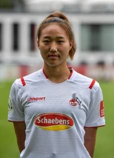 16.07.2019, xjpx, Fussball 1.Bundesliga, 1.FC Koeln Damen - Fototermin 2019 20 emspor, v.l. Calo, Seohui (Koeln) (DFL DFB REGULATIONS PROHIBIT ANY USE OF PHOTOGRAPHS as IMAGE SEQUENCES and or QUASI-VIDEO) Koeln