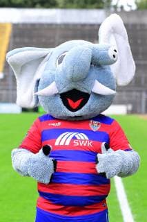 Maskottchen Grotifant; KFC Uerdingen; 3.Liga, Porträttermin 2019 2020
