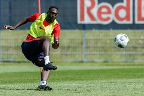 Seefeld, Oesterreich, 16.07.2019, Trainingslager 2019 RB Leipzig, Jean-Kevin Augustin (RBL) in Aktion ( Seefeld Tirol Austria eu-images-01048-187631