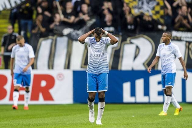 190717 Georgi Pashov of Ararat-Armenia looks dejected during the UEFA Champions League qualifying match between AIK and Ararat-Armenia on July 17, 2019 in Stockholm. Photo: Maxim Thore BILDBYRAN bbeng fotball fotboll football kval till champions league soccer champions league qualification aik ararat armenia depp Copyright: MAXIMxTHORE BB190717MT058