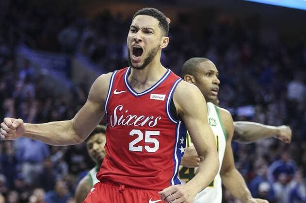 February 12, 2019 - Philadelphia, PA, USA - Ben Simmons will receive a five-year, $170 million contract extension to stay with the 76ers. USA News - February 12, 2019 - ZUMAm67_ 20190212_zaf_m67_082 Copyright: xStevenxM.xFalkx