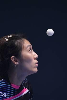 Sport Bilder des Tages (190719) -- JOHOR BAHRU, July 19, 2019 -- Han Ying of Germany serves during the women s singles first round match against Cheng I-Ching of Chinese Taipei at T2 Diamond 2019 Malaysia day 2 in Johor Bahru, Malaysia, July 19, 2019. Han Ying won the match 4-1 and advanced to the quarter finals. ) (SP)MALAYSIA-JOHOR BAHRU Table tennis, Tischtennis T2 DIAMOND-DAY 2 ZhuxWei 