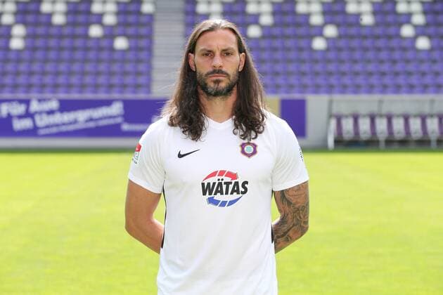 Teampraesentation Erz.Aue Fussball 2.Bundesliga Torhüter Daniel Haas; FC Erzgebirge Aue; 2.Bundesliga, Porträttermin 2019 2020 , Aue, 18.07.2019, Erzgebirgsstadion, Fussball ,