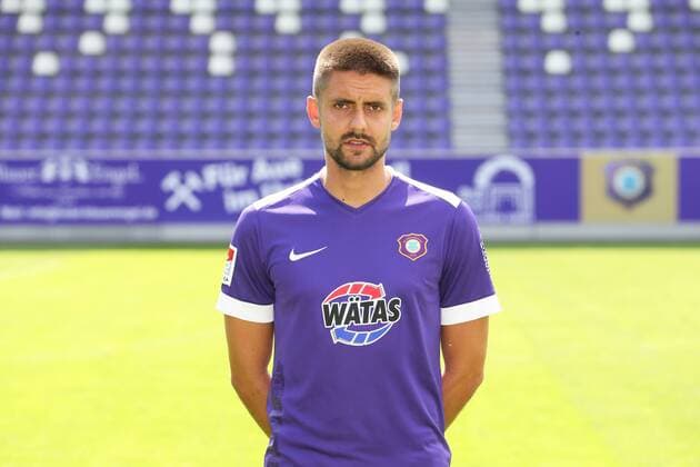 Teampraesentation Erz.Aue Fussball 2.Bundesliga Dimitrij Nazarov; FC Erzgebirge Aue; 2.Bundesliga, Porträttermin 2019 2020 , Aue, 18.07.2019, Erzgebirgsstadion, Fussball ,