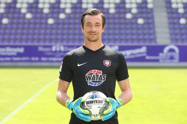 Teampraesentation Erz.Aue Fussball 2.Bundesliga Torhüter Martin Männel Maennel; FC Erzgebirge Aue; 2.Bundesliga, Porträttermin 2019 2020 , Aue, 18.07.2019, Erzgebirgsstadion, Fussball ,