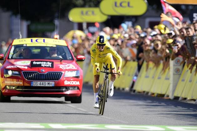 Sport Bilder des Tages ALAPHILIPPE Julian (FRA) of DECEUNINCK - QUICK - STEP CYCLISME : Tour de France 2019 - Etape 13 - Pau - 19 07 2019 PhotoNews Panoramic 