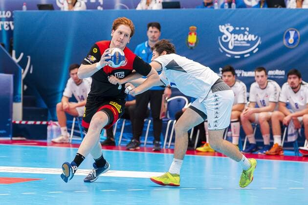 Pontevedra, Soanien 19. Juli 2019: IHF Junior U21, U 21 WM - Gruppe D - Deutschland vs. Chile Lukas Stutzke (Deutschland Bergischer HC) Pontevedra Pabellon Municipal de Pontevedra Spanien