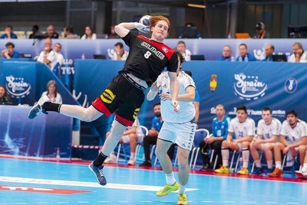 Pontevedra, Soanien 19. Juli 2019: IHF Junior U21, U 21 WM - Gruppe D - Deutschland vs. Chile Lukas Stutzke (Deutschland Bergischer HC) Pontevedra Pabellon Municipal de Pontevedra Spanien