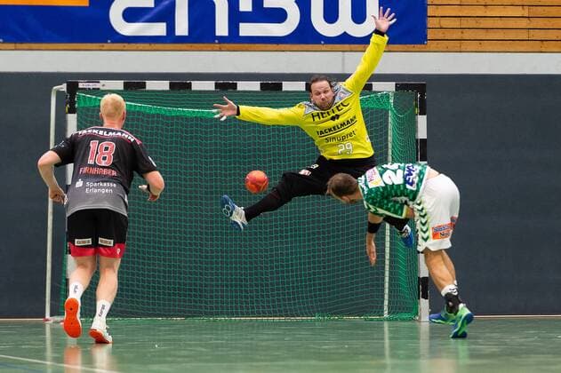 Nikolas Katsigiannis (HC Erlangen 29), Parade, FRISCH AUF! Goeppingen vs. HC Erlangen, 54. Esslinger Marktplatzturnier, Handball, 1. Bundesliga, DKB, Herren, 19.07.2019, FRISCH AUF! Goeppingen vs. HC Erlangen, 54. Esslinger Marktplatzturnier, Handball, 1. Bundesliga, DKB, Herren, 19.07.2019 Altbach Copyright: xEIBNER WolfgangxFrankx EP_WFK