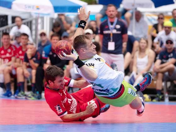 44 Kresimir Kozina (Frisch Auf Goeppingen), Frisch Auf! Goeppingen - SG BBM Bietigheim, Esslinger Marktplatzturnier 2019, Handball, Herren, 1.Bundesliga, 20.07.2019 Esslinger Marktplatzturnier 2019, 20.07.2019 Esslingen Copyright: xEIBNER Michael_Schmidtx EP_MST