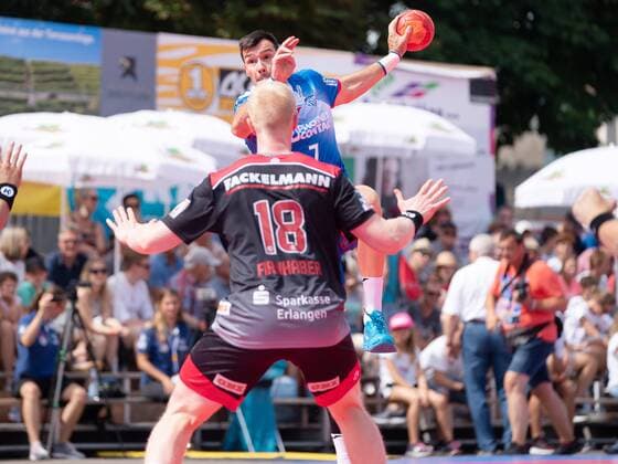 7 Isaias Guardiola (TBV Lemgo-Lippe), HC Erlangen vs. TBV Lemgo-Lippe, Esslinger Marktplatzturnier 2019, Handball, Herren, 1.Bundesliga, 20.07.2019 Esslinger Marktplatzturnier 2019, 20.07.2019 Esslingen Copyright: xEIBNER Michael_Schmidtx EP_MST